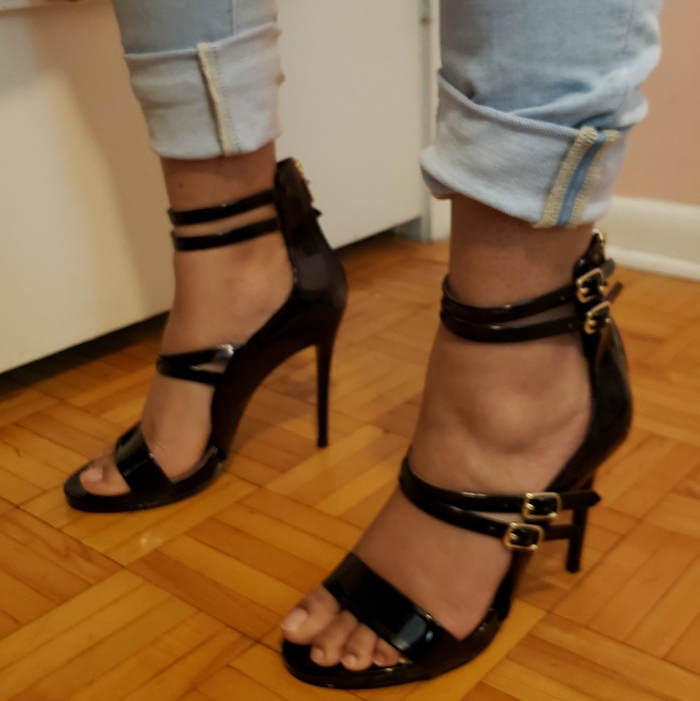 Black Strappy Stilletos